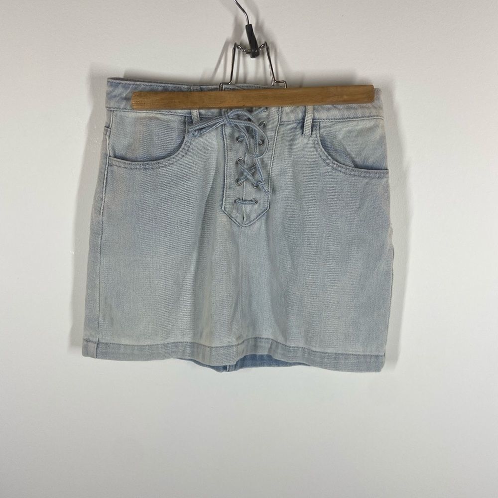 PacSun Lace Up Denim Skirt